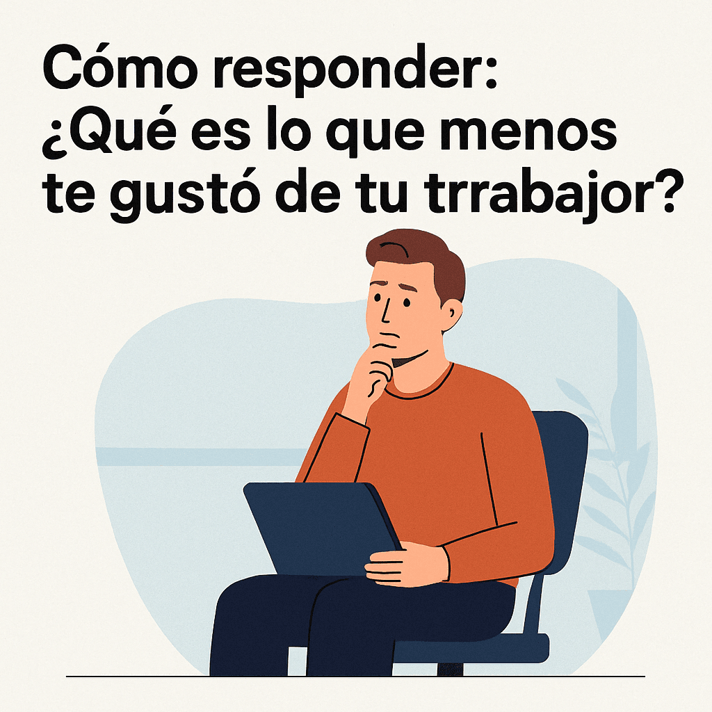 Cómo responder a la pregunta: ¿Qué no te gustó de tu último empleo?